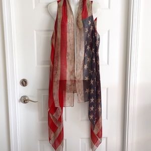 American Flag Distressed Kimono